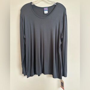 Cherokee Dark Gray Long Sleeve Women's Tee